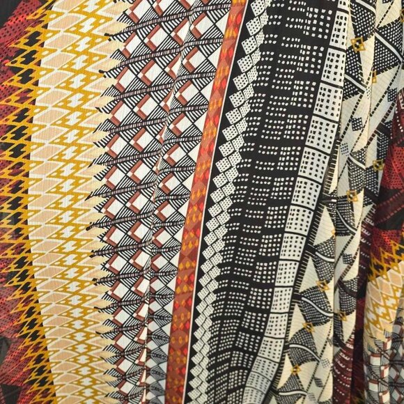 Dress Barn Shark Bite Hem Dress - Southwest Aztec Boho - Picture 5 of 11